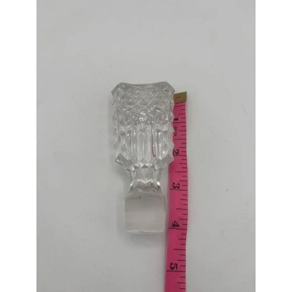 Vintage Cut Lead Crystal Decanter Stopper Clear - Picture 4 of 5